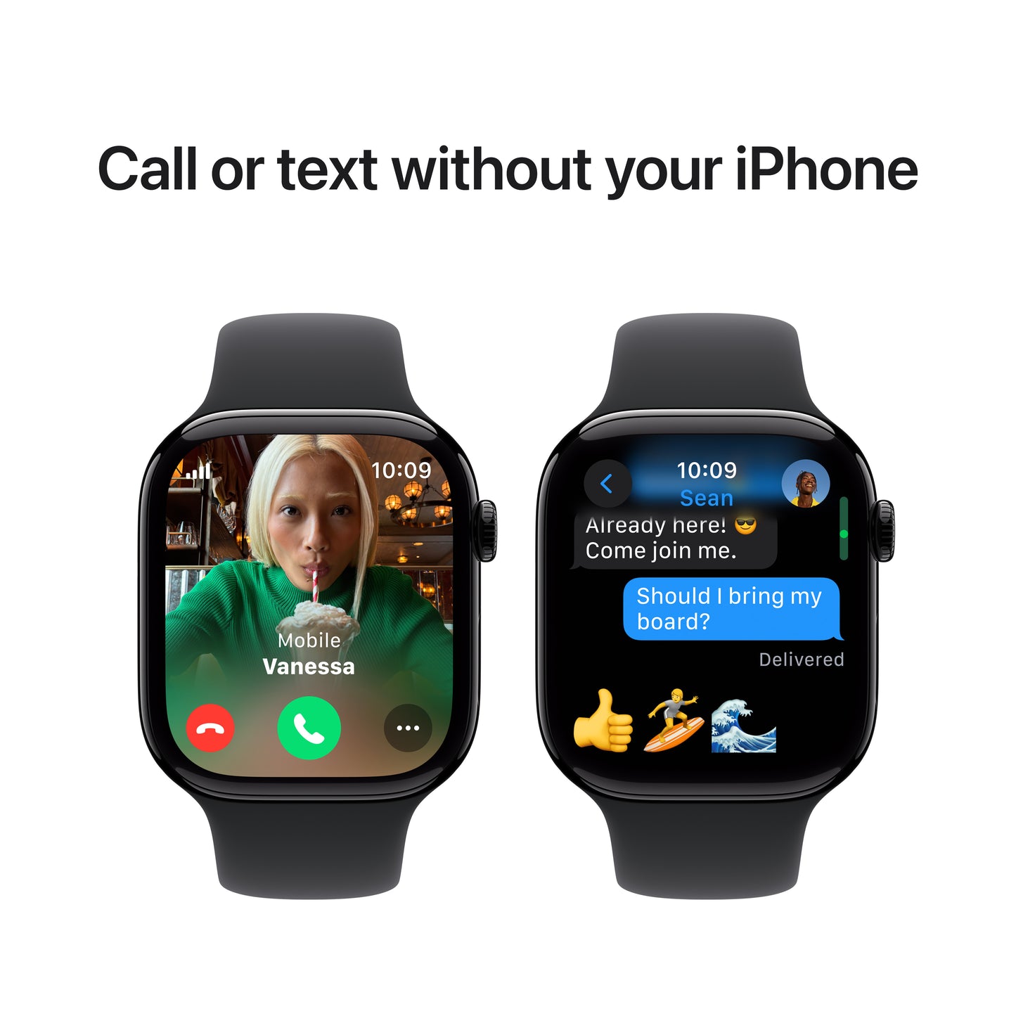 Apple Watch Series 10 GPS + Cellular 46mm klavírně černé hliníkové pouzdro s černým sportovním řemínkem - S/M (renovovaný) - bonami.click
