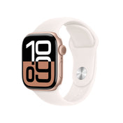 Apple Watch Series 11 GPS + Cellular 42mm růžově zlaté hliníkové pouzdro se světle ruměným sportovním řemínkem - S/M (otevřený) - bonami.click