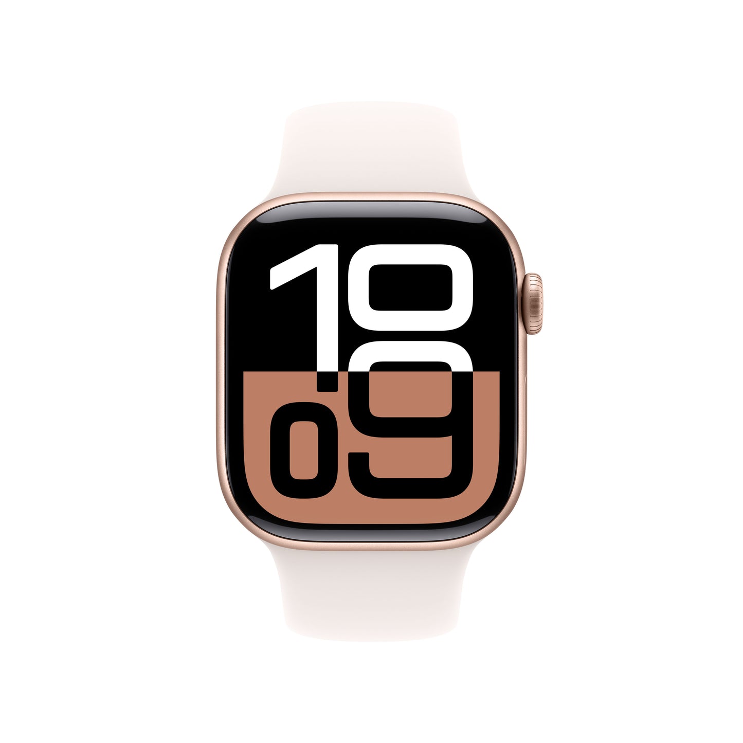Apple Watch Series 11 GPS + Cellular 42mm růžově zlaté hliníkové pouzdro se světle ruměným sportovním řemínkem - S/M (otevřený) - bonami.click