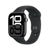 Apple Watch Series 10 GPS + Cellular 46mm klavírně černé hliníkové pouzdro s černým sportovním řemínkem - S/M (renovovaný) - bonami.click