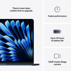 MacBook Air 15,3", Apple M4 10jádrové CPU, 10jádrové GPU, 24GB, 512GB SSD, CZ - temně inkoustový - bonami.click
