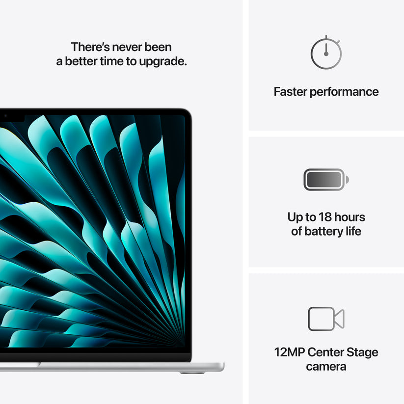 MacBook Air 15,3", Apple M4 10jádrové CPU, 10jádrové GPU, 24GB, 512GB SSD, CZ - stříbrný (otevřený) - bonami.click