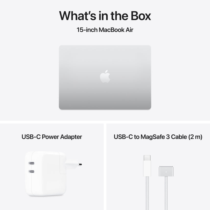 MacBook Air 15,3", Apple M4 10jádrové CPU, 10jádrové GPU, 16GB, 512GB SSD, CZ - stříbrný - bonami.click
