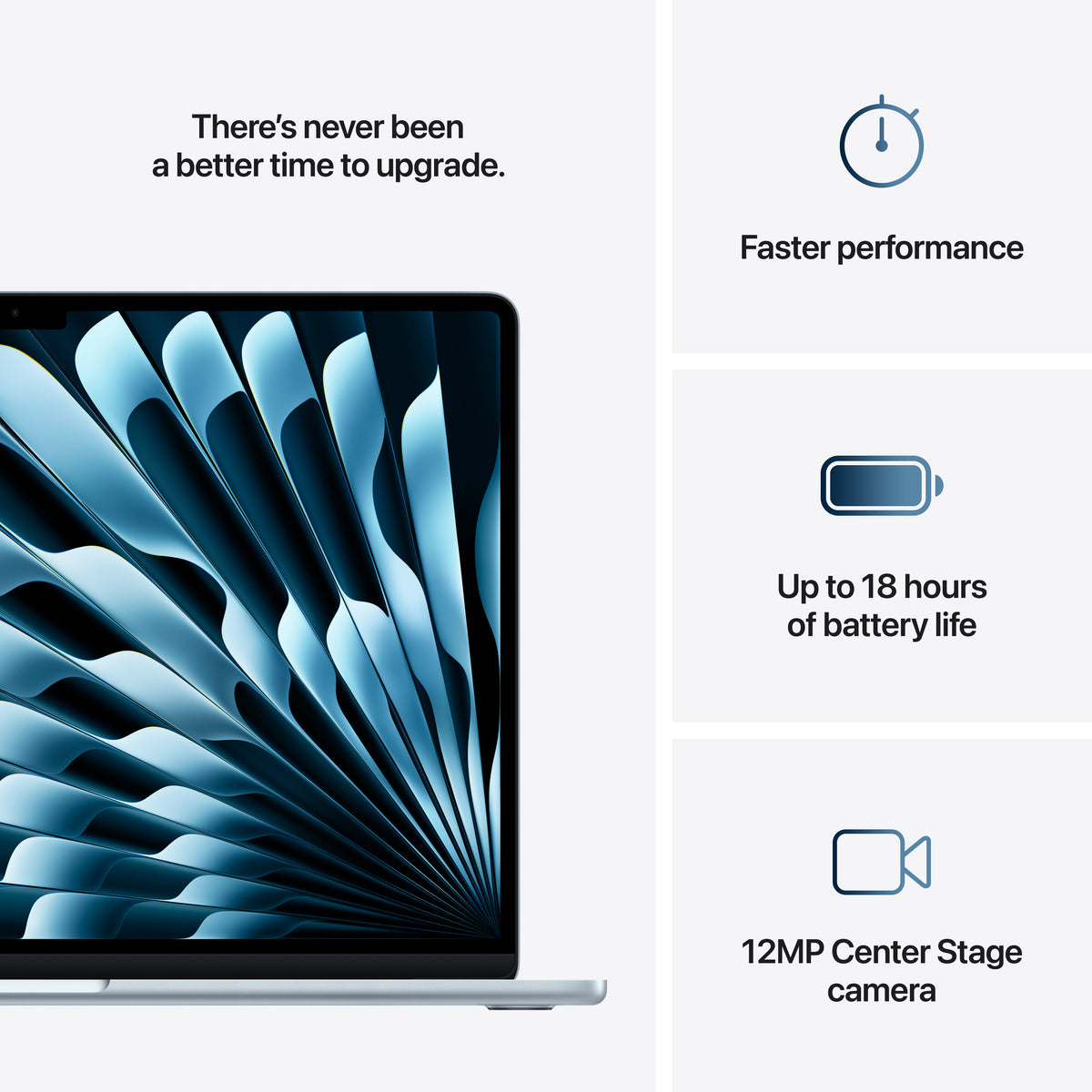 MacBook Air 15,3", Apple M4 10jádrové CPU, 10jádrové GPU, 16GB, 256GB SSD, CZ - blankytně modrý (otevřený) - bonami.click