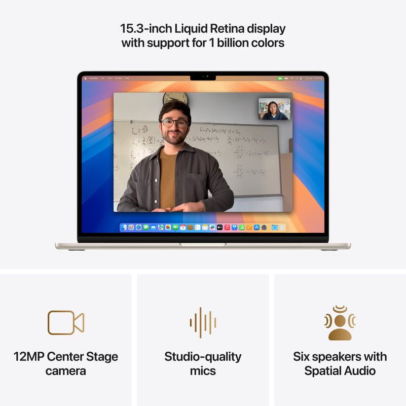 MacBook Air 15,3", Apple M4 10jádrové CPU, 10jádrové GPU, 24GB, 512GB SSD, CZ - hvězdně bílý - bonami.click