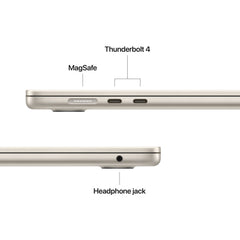 MacBook Air 15,3", Apple M4 10jádrové CPU, 10jádrové GPU, 24GB, 512GB SSD, CZ - hvězdně bílý - bonami.click