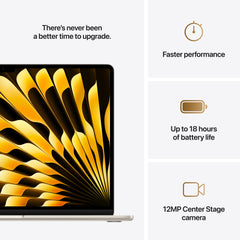 MacBook Air 15,3", Apple M4 10jádrové CPU, 10jádrové GPU, 24GB, 512GB SSD, CZ - hvězdně bílý - bonami.click