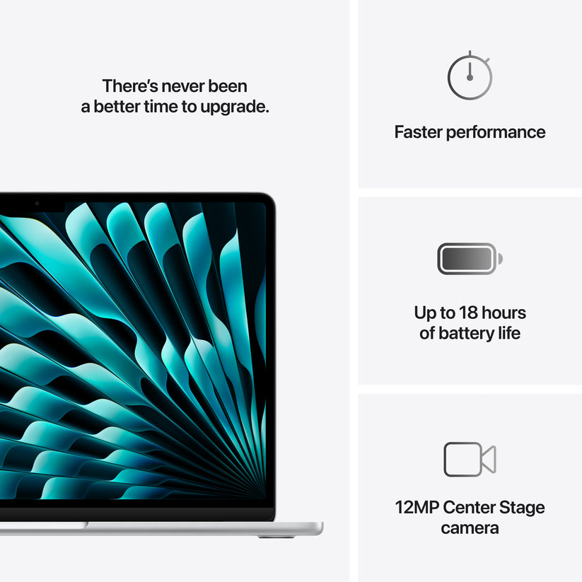 MacBook Air 13,6", Apple M4 10jádrové CPU, 10jádrové GPU, 24GB, 512GB SSD, CZ - stříbrný - bonami.click