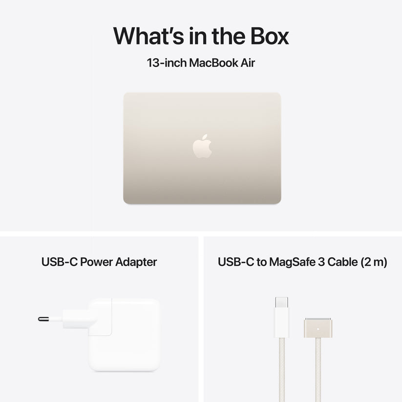 MacBook Air 13,6", Apple M4 10jádrové CPU, 8jádrové GPU, 16GB, 256GB SSD, CZ - hvězdně bílý - bonami.click