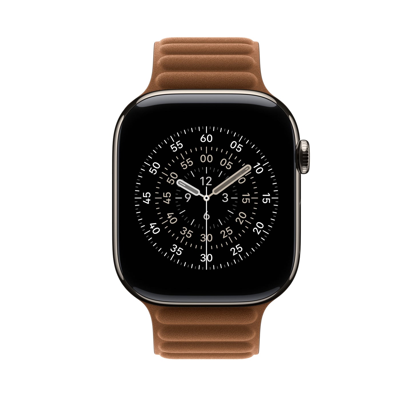 Řemínek pro Apple Watch 44/45/46/49 mm Apple karamelový magnetický tah - M/L - bonami.click