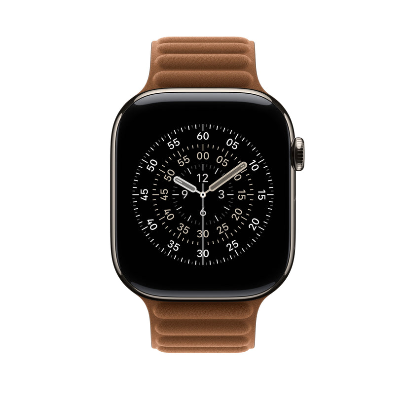 Řemínek pro Apple Watch 44/45/46/49 mm Apple karamelový magnetický tah - M/L - bonami.click