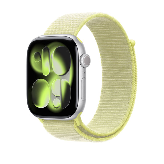 Řemínek pro Apple Watch 44/45/46/49 mm Apple neonově žlutý provlékací sportovní - bonami.click