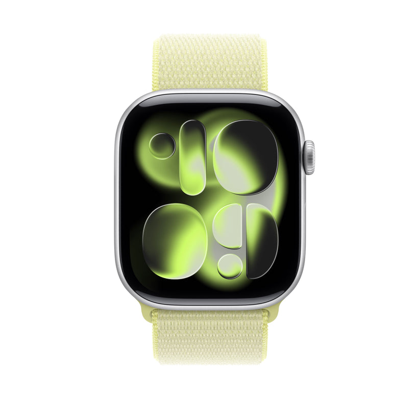 Řemínek pro Apple Watch 44/45/46/49 mm Apple neonově žlutý provlékací sportovní - bonami.click