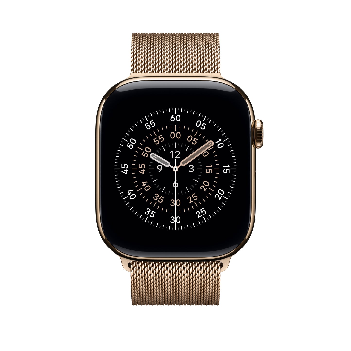Řemínek pro Apple Watch 44/45/46/49 mm Apple zlatý milánský tah - M/L - bonami.click