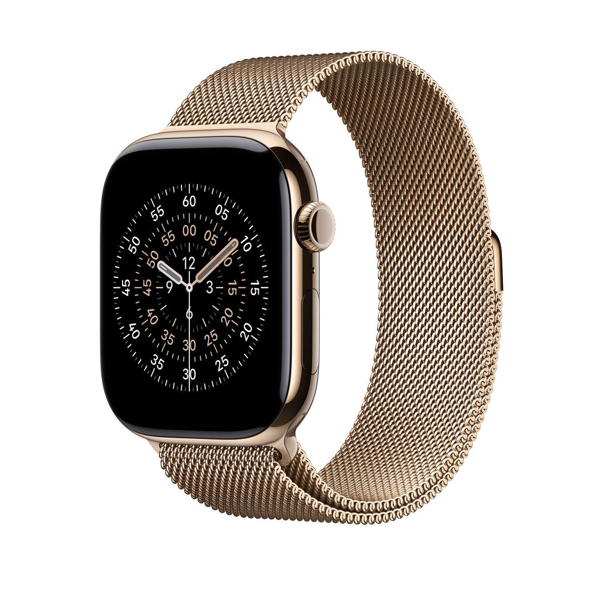 Řemínek pro Apple Watch 44/45/46/49 mm Apple zlatý milánský tah - S/M - bonami.click