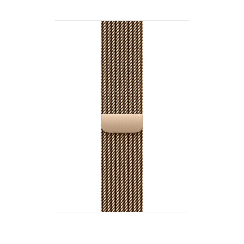 Řemínek pro Apple Watch 44/45/46/49 mm Apple zlatý milánský tah - S/M - bonami.click