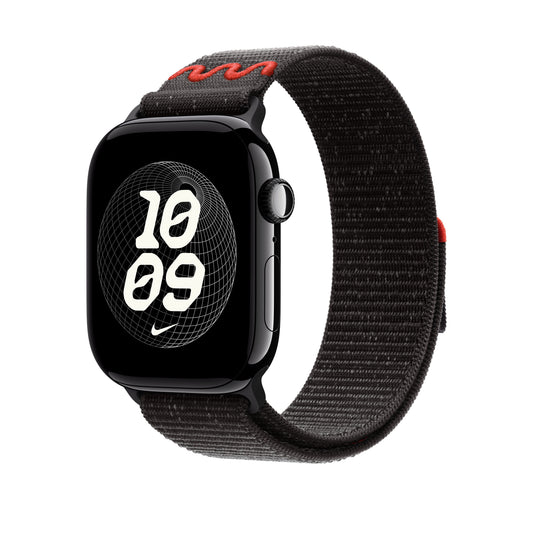 Řemínek pro Apple Watch 44/45/46/49 mm Apple Midnight Black provlékací sportovní Nike - bonami.click