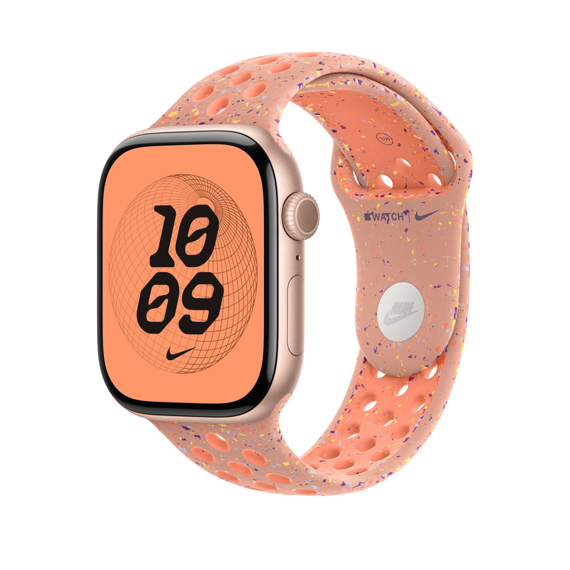 Řemínek pro Apple Watch 44/45/46/49 mm Apple Alpenglow Pink sportovní Nike - S/M - bonami.click