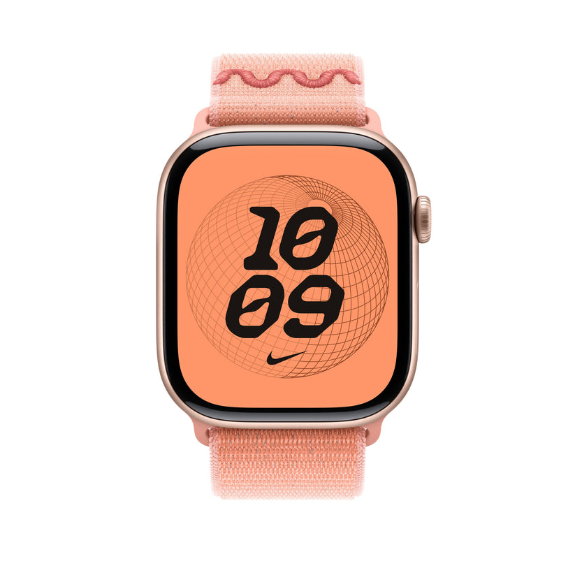 Řemínek pro Apple Watch 44/45/46/49 mm Apple Alpenglow Pink provlékací sportovní Nike - bonami.click