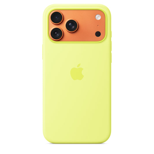 Silikonový kryt na iPhone 17 Pro Max Apple s MagSafe - neonově žlutý - bonami.click