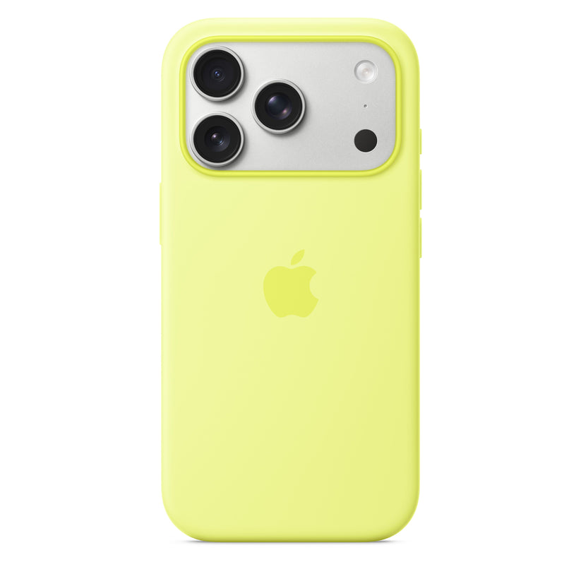 Silikonový kryt na iPhone 17 Pro Apple s MagSafe - neonově žlutý - bonami.click