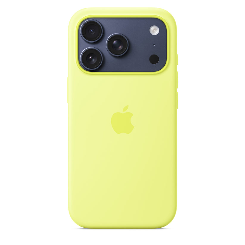 Silikonový kryt na iPhone 17 Pro Apple s MagSafe - neonově žlutý - bonami.click
