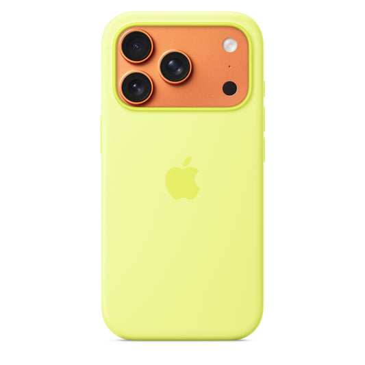 Silikonový kryt na iPhone 17 Pro Apple s MagSafe - neonově žlutý - bonami.click
