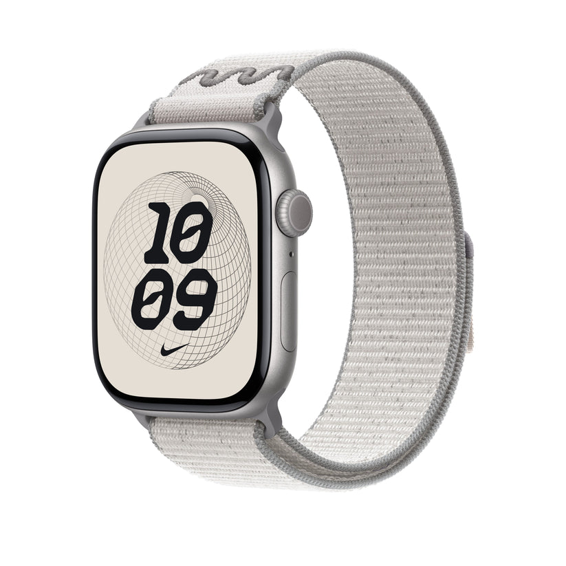 Řemínek pro Apple Watch 44/45/46/49 mm Apple Veiled Grey sportovní provlékací Nike - bonami.click