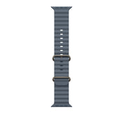 Řemínek pro Apple Watch 44/45/46/49 mm Apple ocelově modrý Oceánský - provedení z přírodního titanu - bonami.click