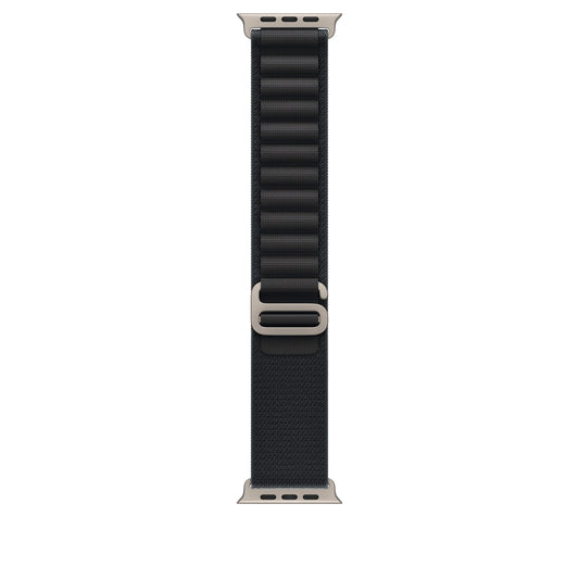 Řemínek pro Apple Watch 44/45/46/49 mm Apple černý Alpský tah - velký - provedení z přírodního titanu - bonami.click