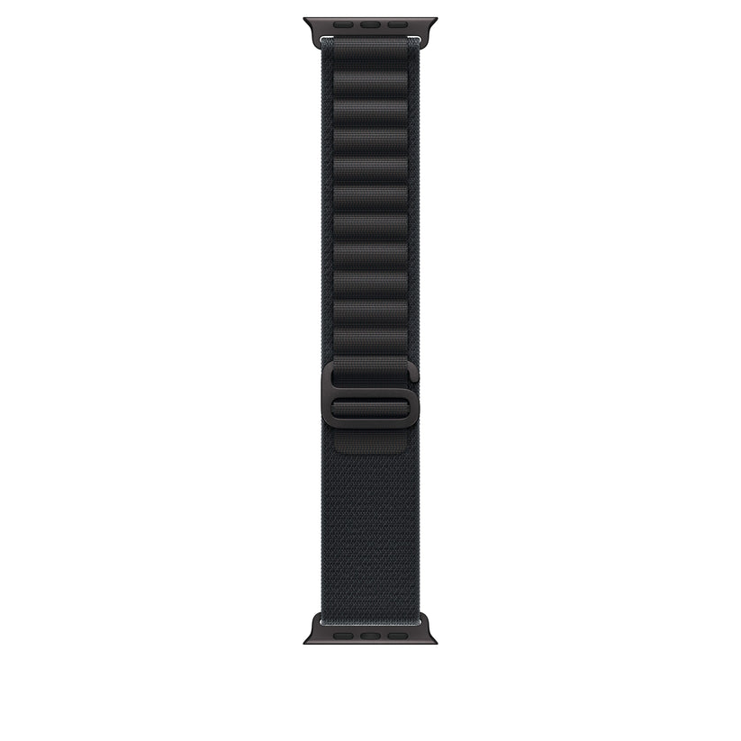 Řemínek pro Apple Watch 44/45/46/49 mm Apple černý Alpský tah - malý - provedení z černého titanu - bonami.click
