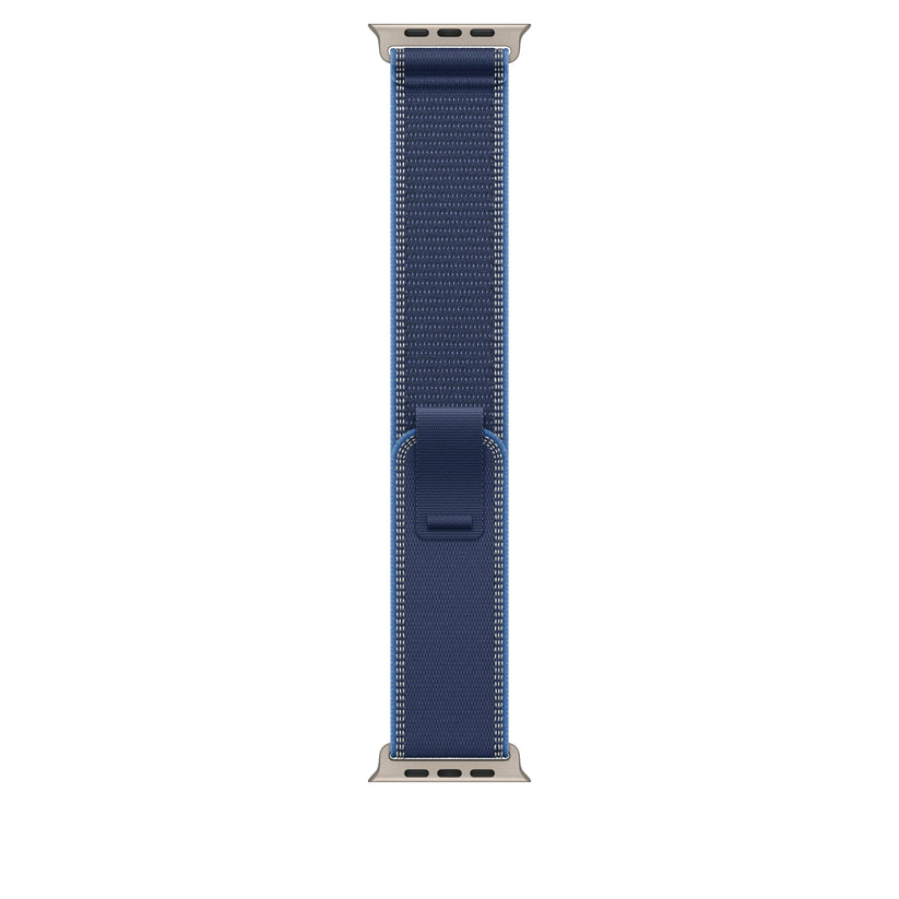 Řemínek pro Apple Watch 44/45/46/49 mm Apple modrý / jasně modrý Trailový tah - M/L - provedení z přírodního titanu - bonami.click