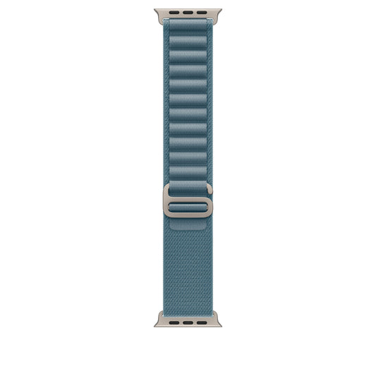 Řemínek pro Apple Watch 44/45/46/49 mm Apple světle modrý Alpský tah - velký - provedení z přírodního titanu - bonami.click