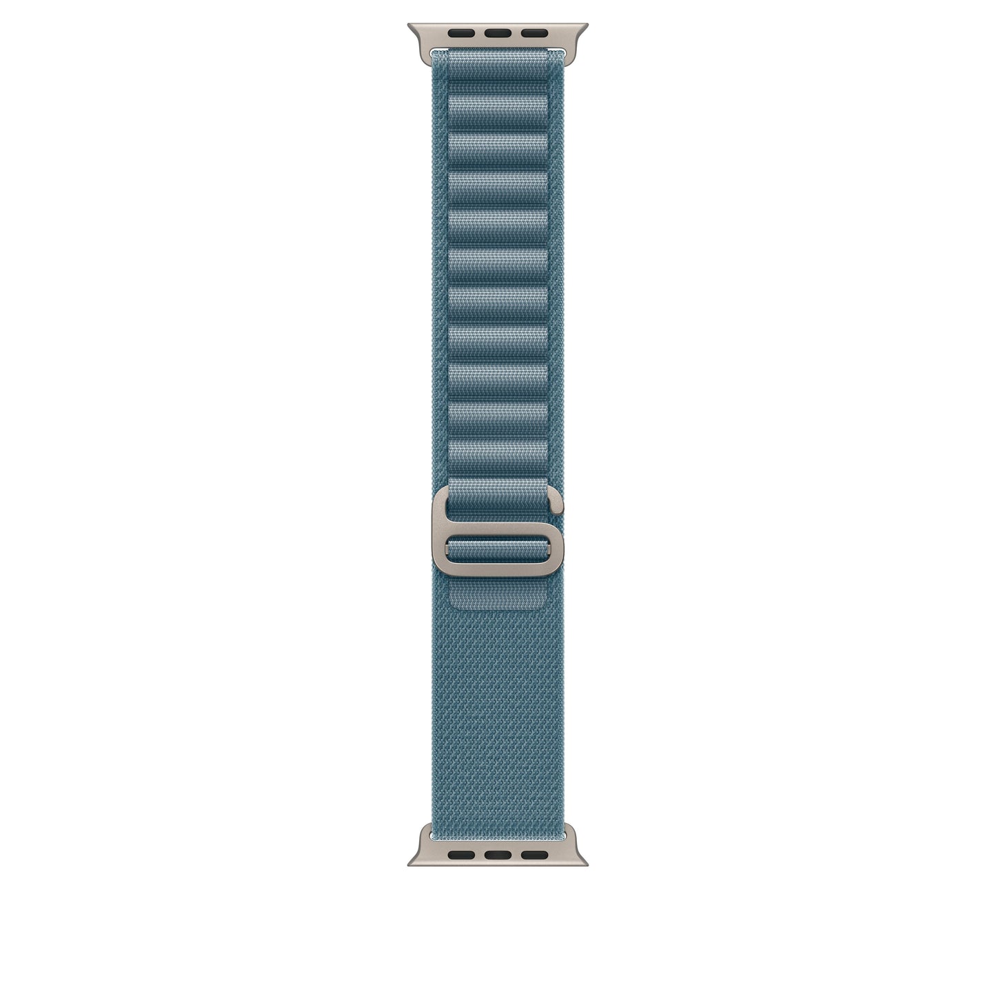 Řemínek pro Apple Watch 44/45/46/49 mm Apple světle modrý Alpský tah - malý - provedení z přírodního titanu - bonami.click