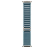 Řemínek pro Apple Watch 44/45/46/49 mm Apple světle modrý Alpský tah - malý - provedení z přírodního titanu - bonami.click