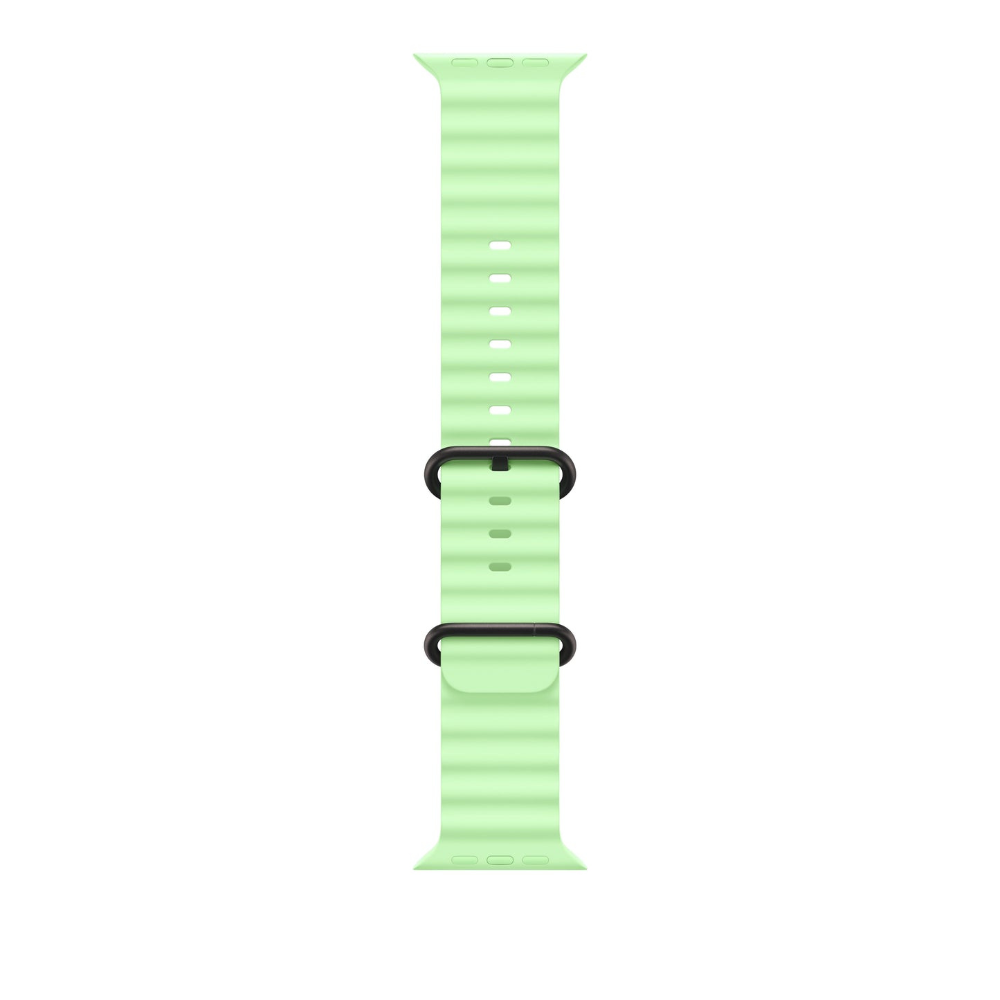 Řemínek pro Apple Watch 44/45/46/49 mm Apple neonově zelený Oceánský - provedení z černého titanu - bonami.click
