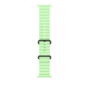 Řemínek pro Apple Watch 44/45/46/49 mm Apple neonově zelený Oceánský - provedení z černého titanu - bonami.click