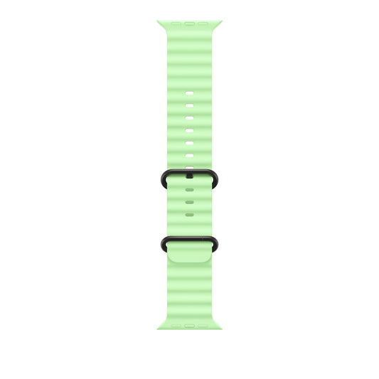 Řemínek pro Apple Watch 44/45/46/49 mm Apple neonově zelený Oceánský - provedení z černého titanu - bonami.click
