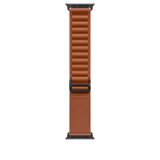 Řemínek pro Apple Watch 44/45/46/49 mm Apple terakotový Alpský tah - střední - provedení z černého titanu - bonami.click