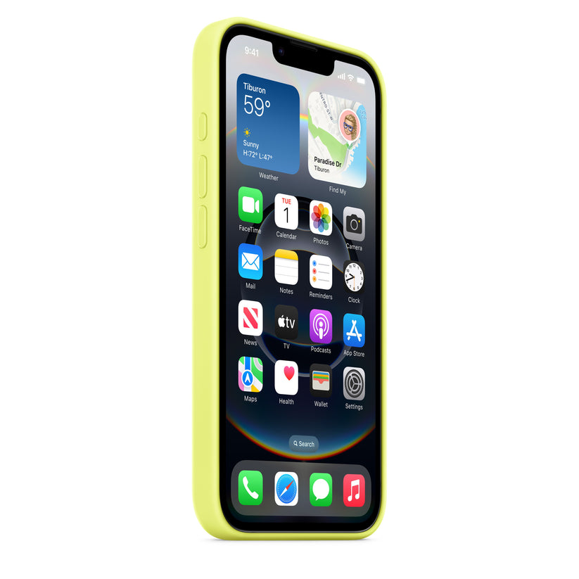 Silikonový kryt na iPhone 16e Apple - neonově žlutý - bonami.click