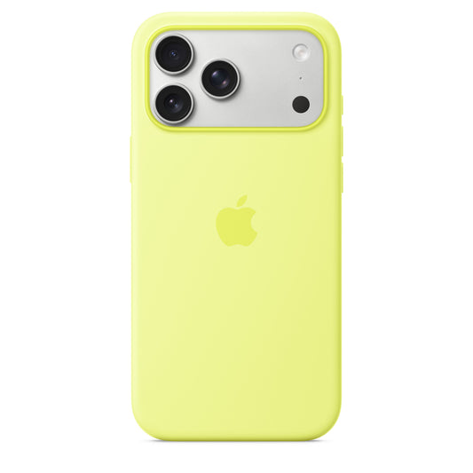 Silikonový kryt na iPhone 17 Pro Max Apple s MagSafe - neonově žlutý - bonami.click