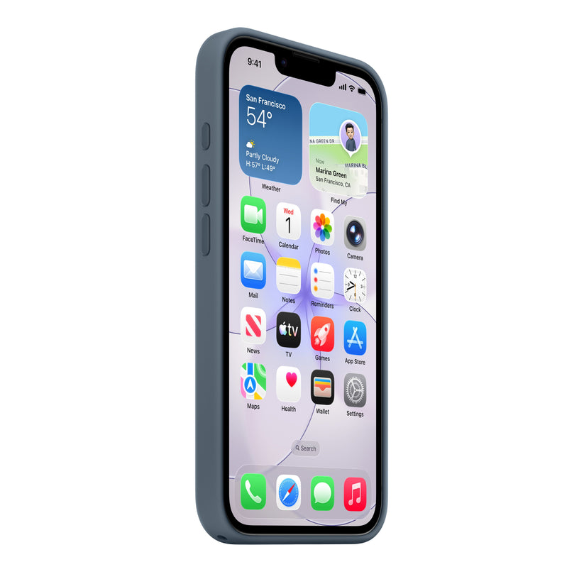 Silikonový kryt s MagSafe na iPhone 17e – ocelově modrý - bonami.click