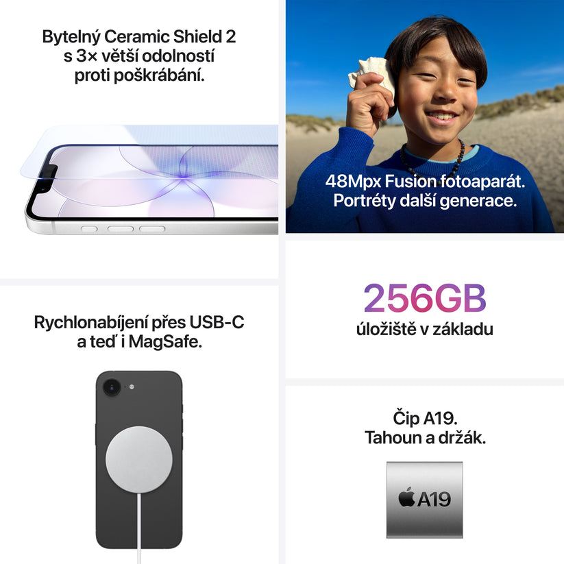 iPhone 17e 256 GB bílý - bonami.click