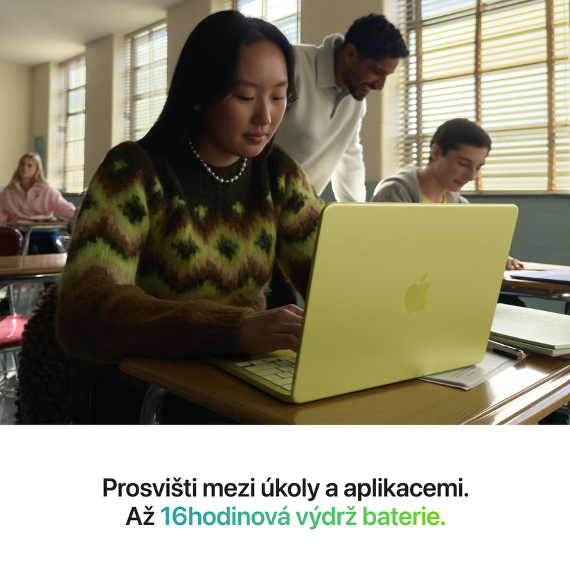 MacBook Neo 13", Apple A18 Pro čip, 6jádrové CPU, 5jádrové GPU, 8 GB, 256GB SSD – citrusově žlutý (otevřený) - bonami.click