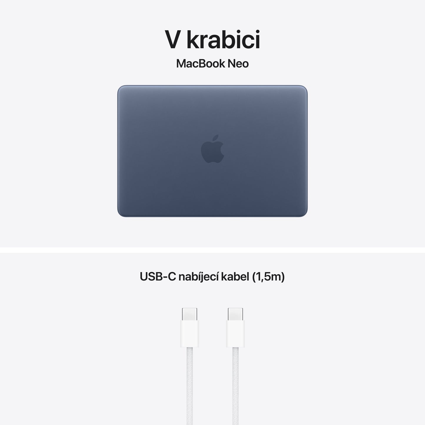 MacBook Neo 13", Apple A18 Pro čip, 6jádrové CPU, 5jádrové GPU, 8 GB, 256GB SSD – indigový (otevřený) - bonami.click