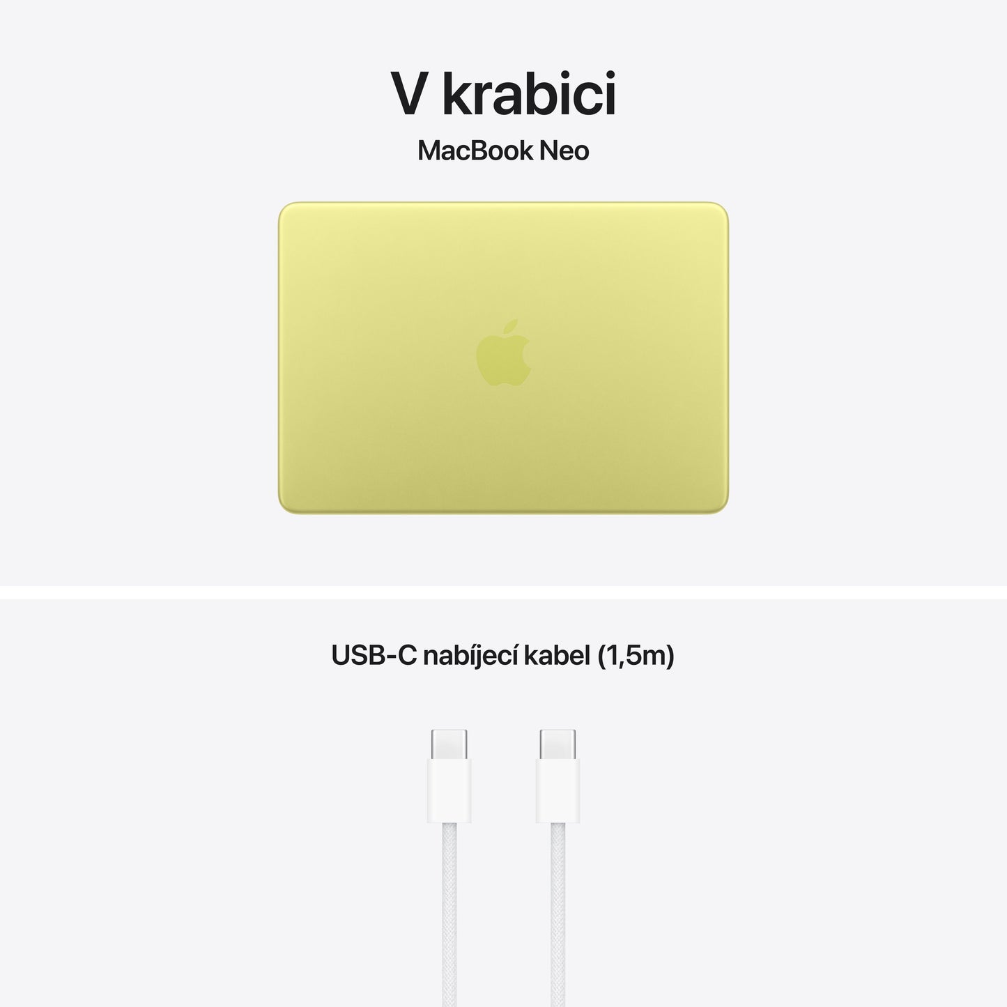 MacBook Neo 13", Apple A18 Pro čip, 6jádrové CPU, 5jádrové GPU, 8 GB, 512GB SSD, Touch ID – citrusově žlutý (otevřený) - bonami.click