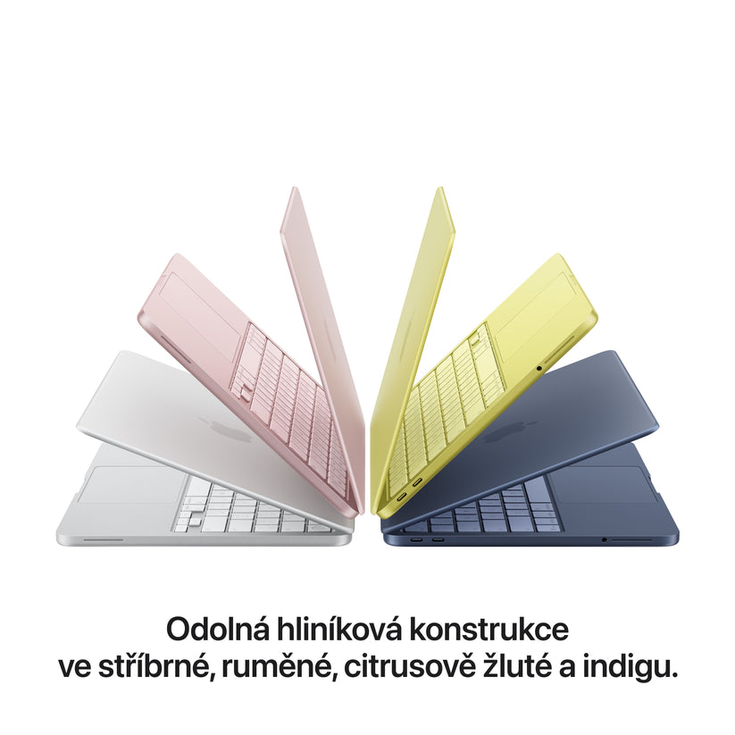 MacBook Neo 13", Apple A18 Pro čip, 6jádrové CPU, 5jádrové GPU, 8 GB, 512GB SSD, Touch ID – stříbrný (otevřený) - bonami.click