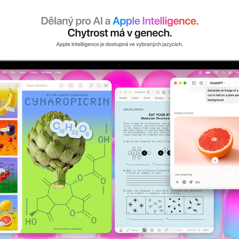 MacBook Neo 13", Apple A18 Pro čip, 6jádrové CPU, 5jádrové GPU, 8 GB, 512GB SSD, Touch ID – stříbrný (otevřený) - bonami.click