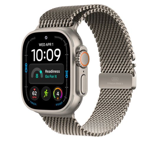 49mm milánský tah z přírodního titanu – střední - bonami.click
