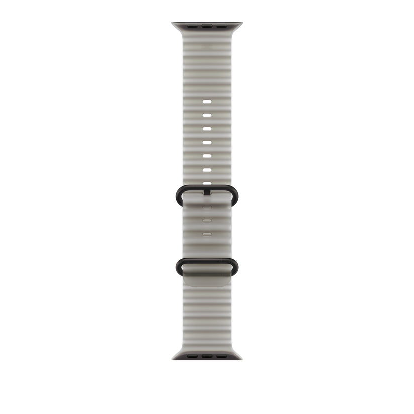 49mm průsvitně šedý Oceánský řemínek – provedení z černého titanu - bonami.click
